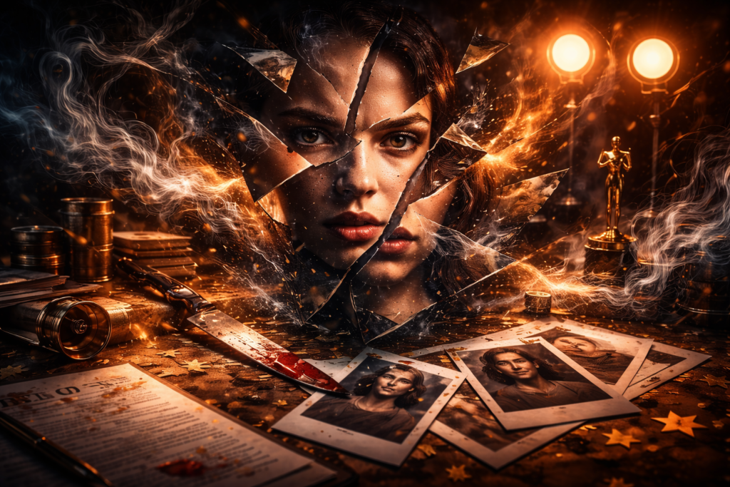 abstract representation of emotional intensity in psychological thriller casting