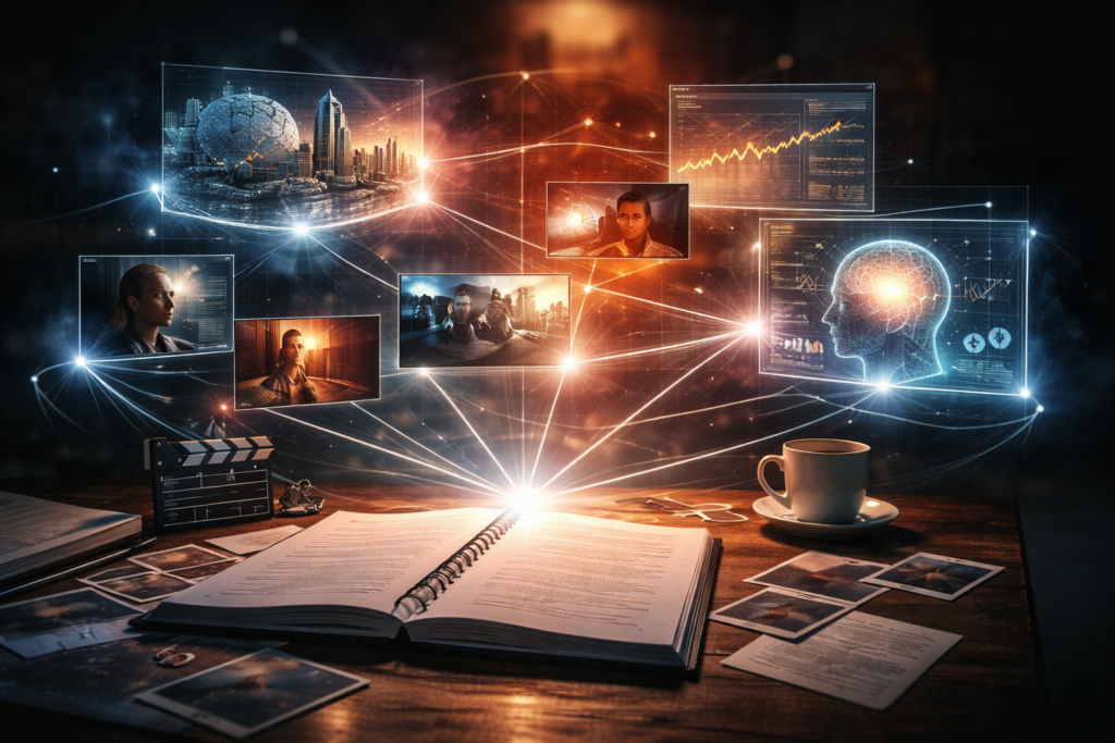 Film production strategy evaluating narrative structure and production feasibility