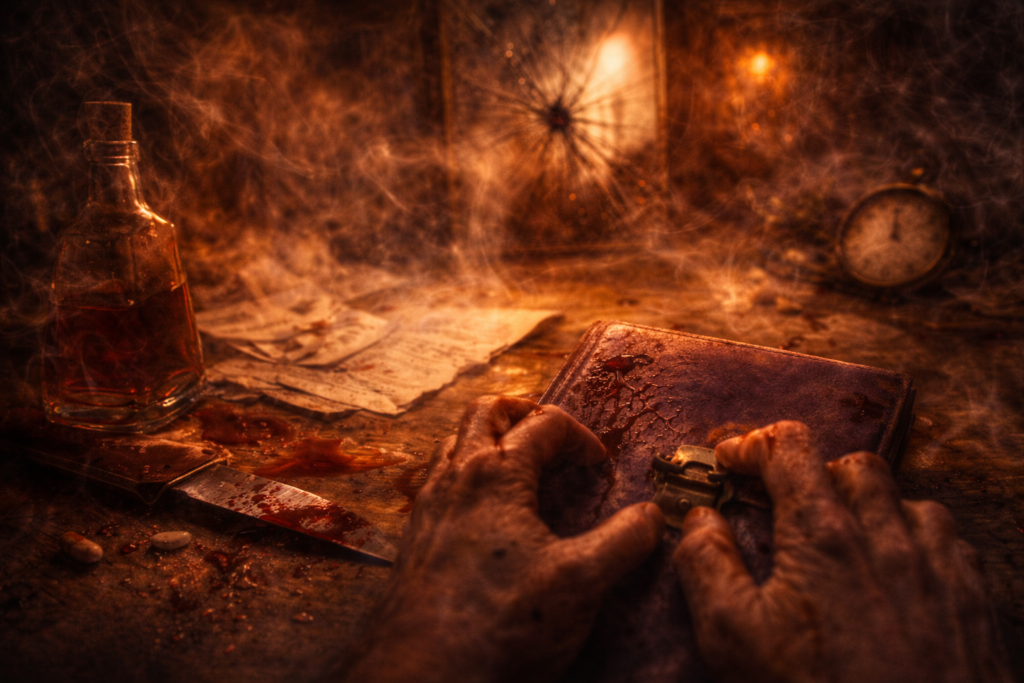 Abstract representation of behavioral patterns shaping suspense in psychological thriller protagonists.