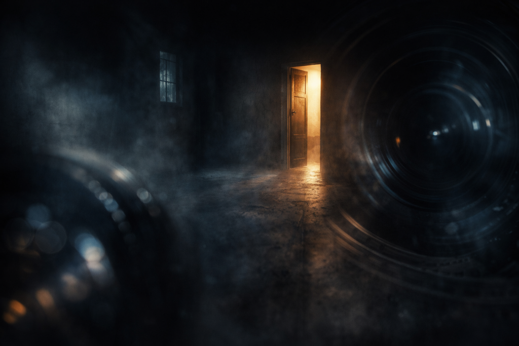 Layered composition of space light and perspective in visual storytelling in film