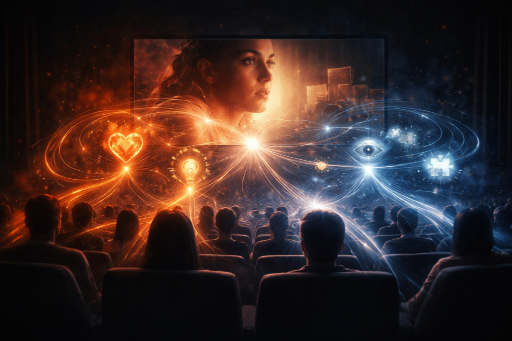 Film production strategy focused on audience emotional engagement and perception