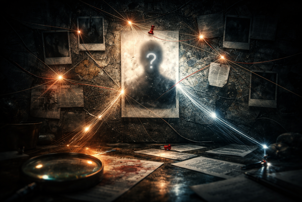 Abstract depiction of controlled information flow in psychological thriller writing